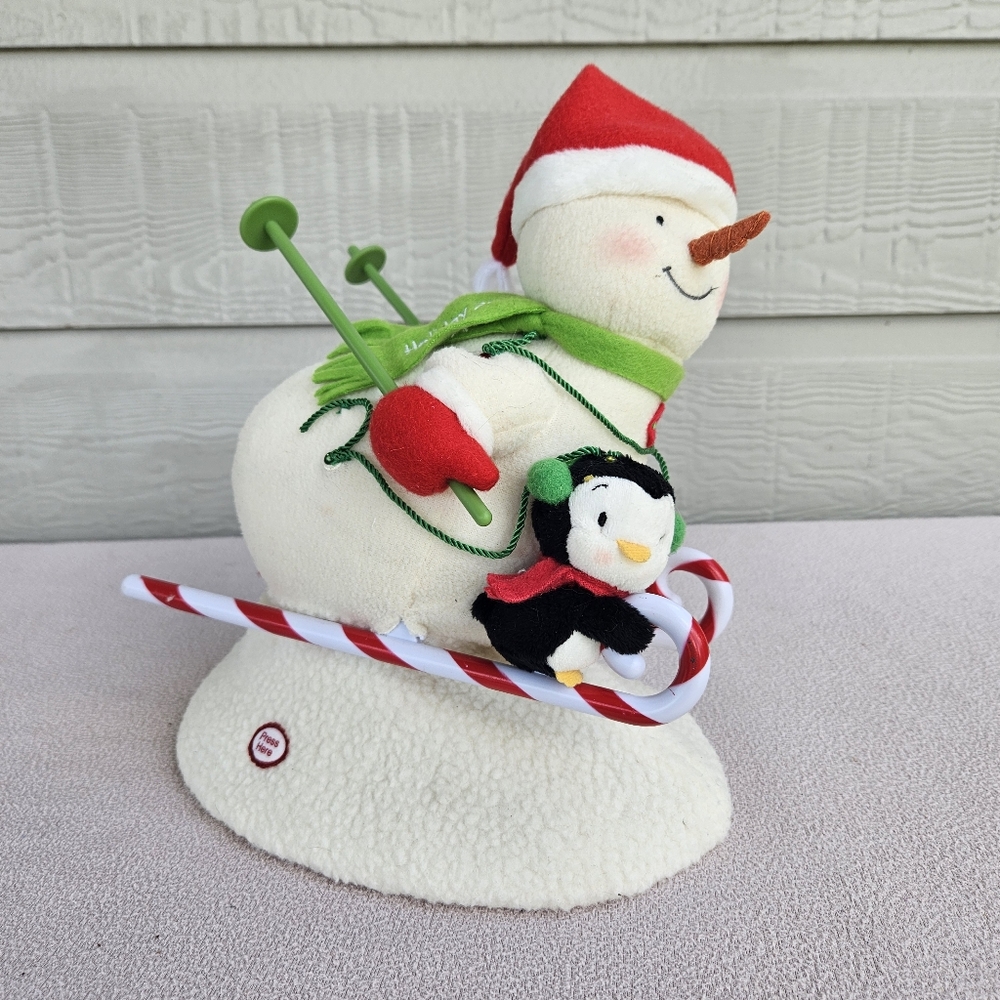 Hallmark Jingle Pals Swooshin Duo 2012 Animated Christmas Skiing Snowman WORKS